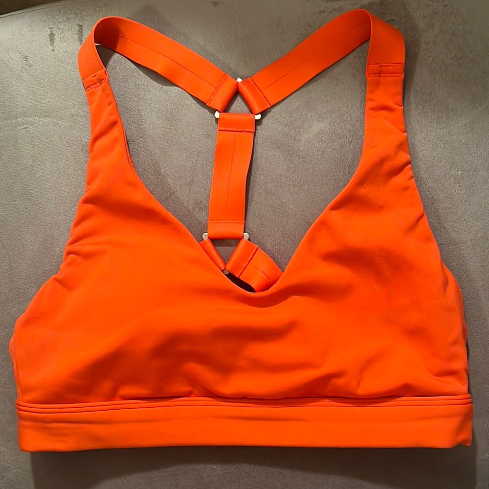 Orange athleta bra